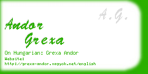 andor grexa business card